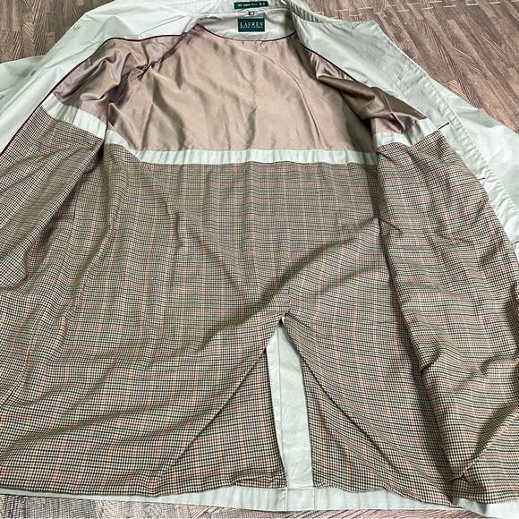 Lauren by Ralph Lauren Men's Mackintosh Trench Coat Lined Size 46R‎ - Picture 9 of 9